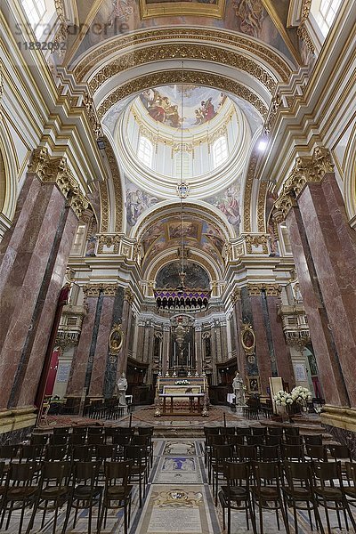 Innenraum der Kathedrale von San Pawl  St. Paul's Cathedral  Mdina  Malta  Europa