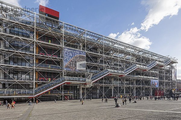 Museum für moderne Kunst  Centre Pompidou  Marais  Paris  Ile De Fance  Frankreich  Europa