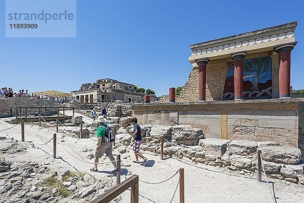 Palast von Knossos  antike Stadt von Knossos  Heraklion  Kreta  Griechenland  Europa