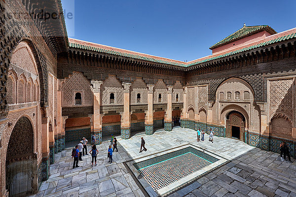 Ben Youssef Madrasa  Marrakesch  Marokko  Afrika