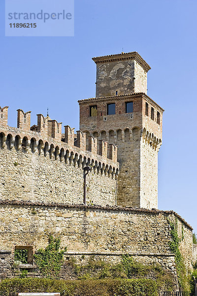 Schloss des Herzogtums von Parma und Piacenza  Vigoleno  Emilia Romagna  Italien