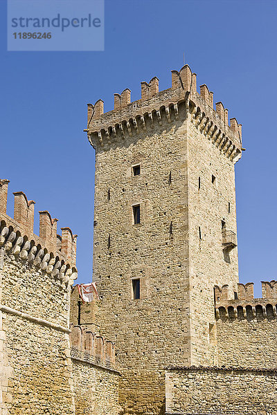 Schloss des Herzogtums von Parma und Piacenza  Vigoleno  Emilia Romagna  Italien