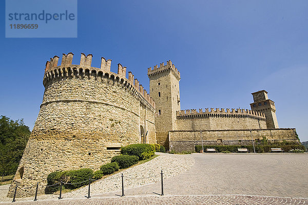 Schloss des Herzogtums von Parma und Piacenza  Vigoleno  Emilia Romagna  Italien