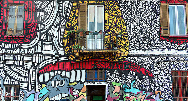 Italien  Lombardei  Mailand  Graffiti im Stadtteil Navigli