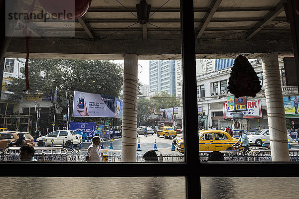 Indien  Westbengalen  Kolkata  Blick aus dem Fenster