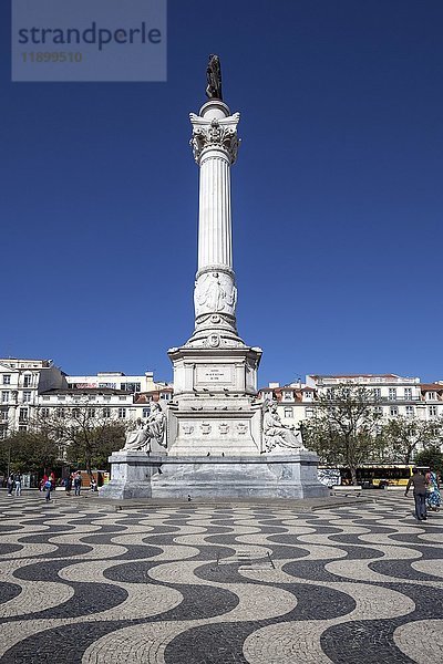 Monument Dom Pedro IV  Rossio-Platz  Lissabon  Portugal  Europa