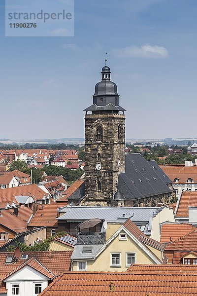 Blick vom Rathaus mit St. Margarethen Kirche  Gotha  Thüringen  Deutschland  Europa