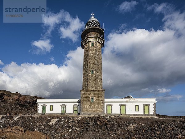 Leuchtturm Faro de Orchilla  der westlichste Punkt der Insel  Punta de la Orchilla  El Hierro  Kanarische Inseln  Spanien  Europa