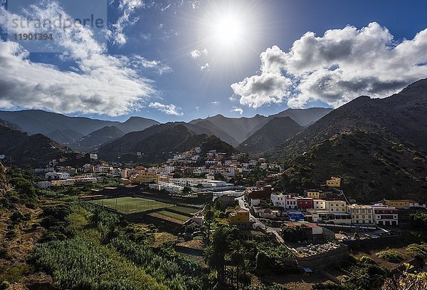 Dorf Vallehermoso  La Gomera  Kanarische Inseln  Spanien  Europa