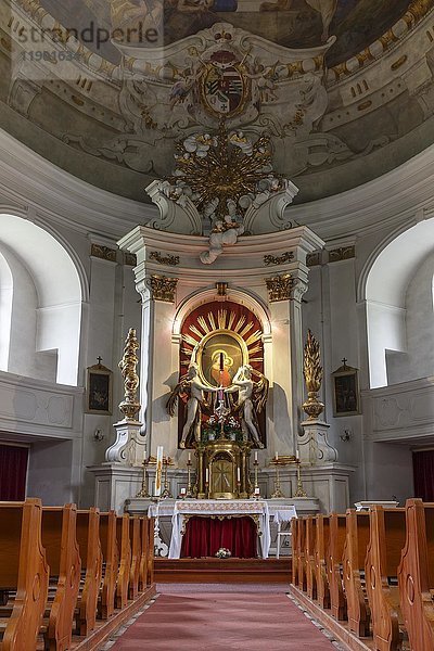 Wallfahrtskirche St. Maria  Unsere Liebe Frau vom Guten Rat  Innenansicht  Böckstein  Bad Gastein  Bundesland Salzburg  Österreich  Europa