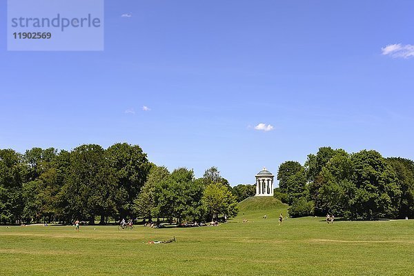 Monopteros  Englischer Garten  München  Oberbayern  Bayern  Deutschland  Europa