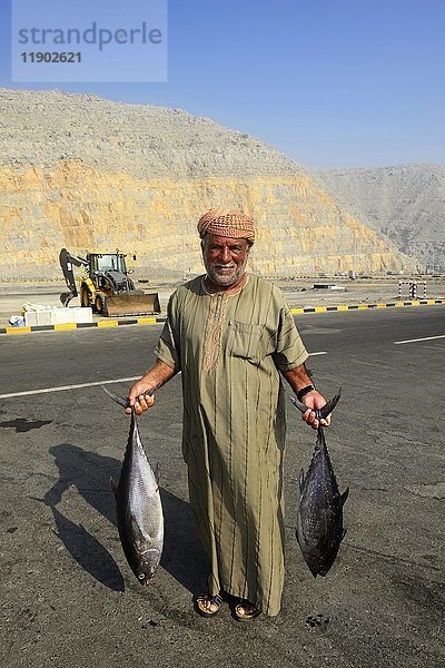 Hafen von Khasab  Musandam  Oman  Asien