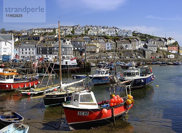 Fischereihafen  Mevagissey  Cornwall  England  Vereinigtes Königreich  Europa