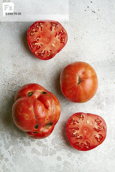 Tomaten aus biologisch dynamischem Anbau (Draufsicht)