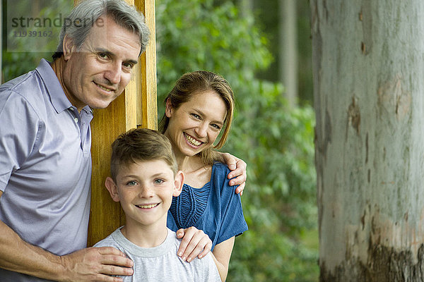 Familie mit einem Kind  Portrait