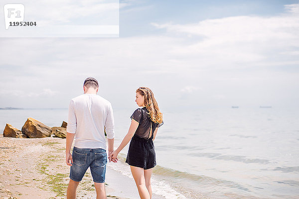 Ehepaar am Strand  Odessa  Ukraine