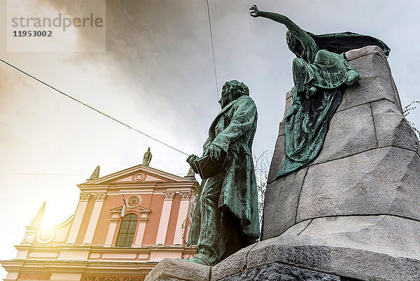 Preseren-Denkmal  Ljubljana  Slowenien