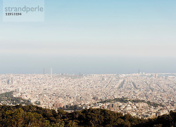 Stadtansicht bei Tag  Barcelona  Katalonien  Spanien