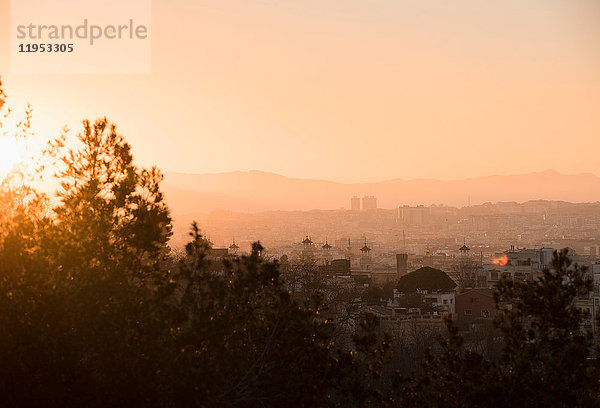 Sonnenuntergang  Barcelona  Katalonien  Spanien