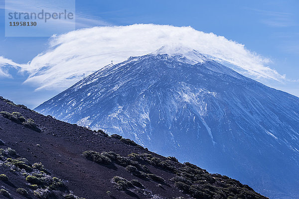 Blick auf den Vulkan Teide und den Teide-Nationalpark  UNESCO-Weltkulturerbe  Teneriffa  Kanarische Inseln  Spanien  Europa