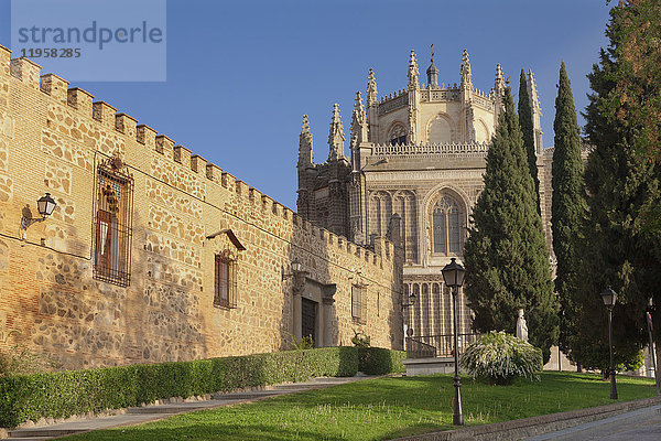 Die Wand des Palacio de la Cava  Kloster San Juan de los Reyes  Toledo  Kastilien-La Mancha  Spanien  Europa
