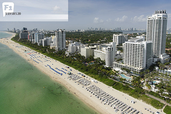 USA  Florida  Miami  Luftaufnahme der Küstenstadt