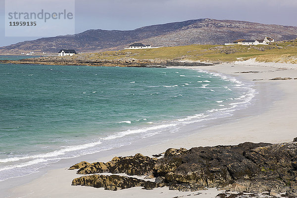 Prince's Beach (Coileag a' Prionnnsa) auf der Insel Eriskay auf den Äußeren Hebriden  Schottland  Vereinigtes Königreich  Europa