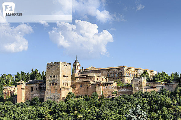 Außenansicht  Alhambra-Palast  Granada  Andalusien  Spanien.