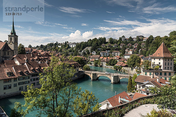 Erhöhte Ansicht von Bern  Schweiz  Europa
