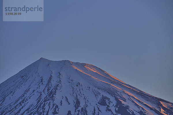 Gipfel des Berges Fuji im Morgenlicht  Präfektur Shizuoka  JApan