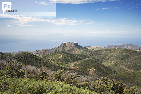 Spanien  Kanarische Inseln  La Gomera mit der Insel El Hierro im Hintergrund