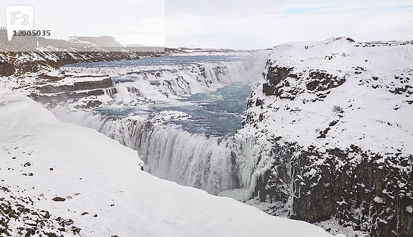 Island  Gullfoss Wasserfall