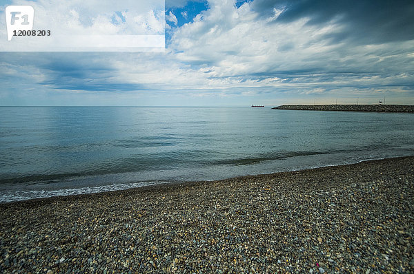 Panoramablick auf den Strand