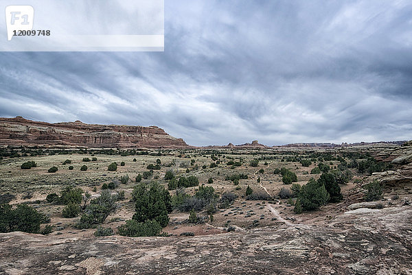 Wolken über der Wüste in Moab  Utah  Vereinigte Staaten