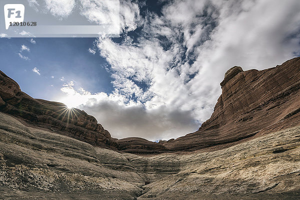Wolken über Canyon in Moab  Utah  Vereinigte Staaten