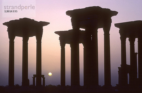 Syrien  Palmyra  archäologische Stätte (UNESCO-Welterbe)  Tetrapylon