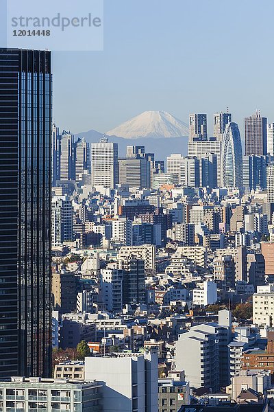 Japan  Honshu  Tokio  Skyline der Stadt und Mt.Fuji