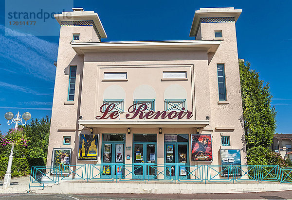 Frankreich  Landes  Biscarosse-Bourg  Kino Le Renoir im Art-déco-Stil