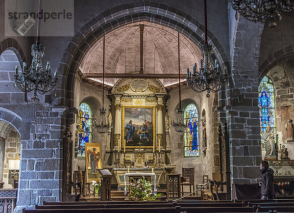 Normandie  Mont Saint Michel  Chor der Kirche St. Pierre (historisches Monument) (UNESCO-Welterbe) (auf dem Weg nach Santiago de Compostela)