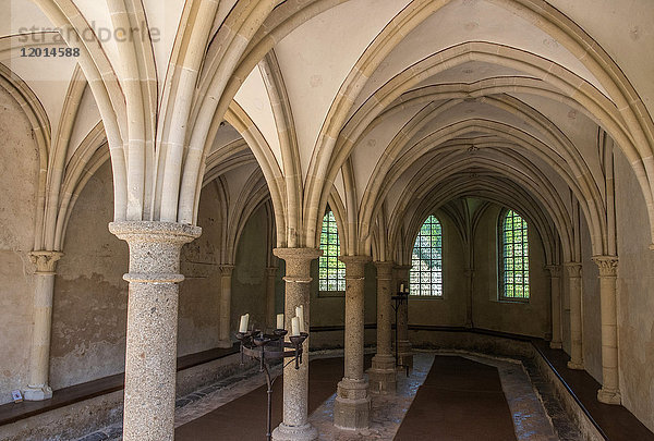 Normandie  Manche  Abtei Hambye  der Kapitelsaal (Historisches Monument)