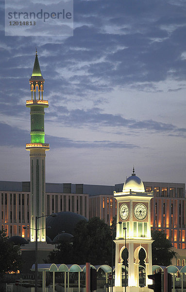 Katar  Doha  Große Moschee  Uhrenturm