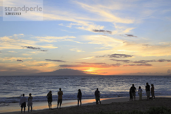 Hawaii  Maui  Wailea  Strand  Sonnenuntergang