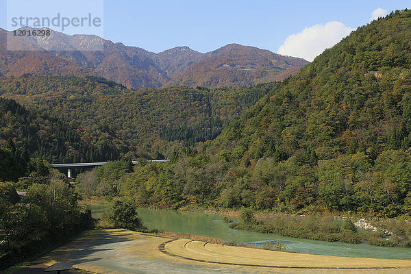 Japan  Hida  Shirakawa-go  Japanische Alpen  Landschaft