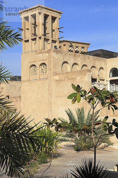 Vereinigte Arabische Emirate  Dubai  Bastakia Viertel  historische traditionelle Architektur  Windturm