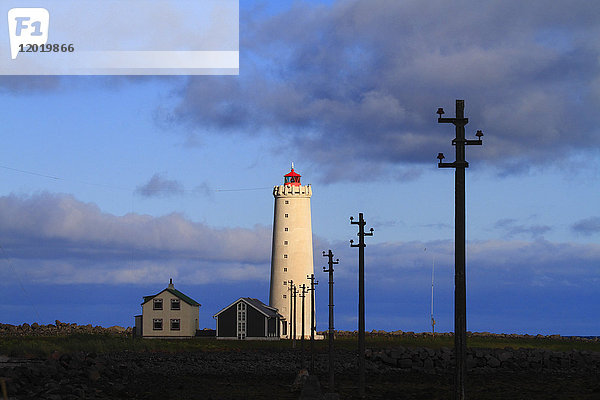 Island  Reykjavik. Leuchtturm Seltjarnes