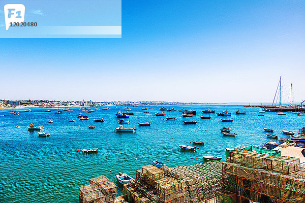 Blick auf den Hafen von Cascais  Stadt Cascais  Region Lissabon  Portugal