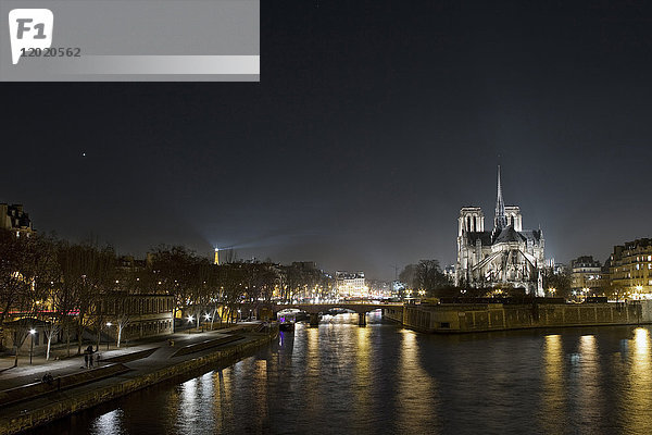 Frankreich  Paris  die Seine  ile de la Cite  Kathedrale Notre-Dame.