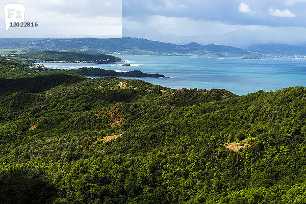 Blick vom Leuchtturm der Halbinsel von Caravelle  Martinique  Frankreich