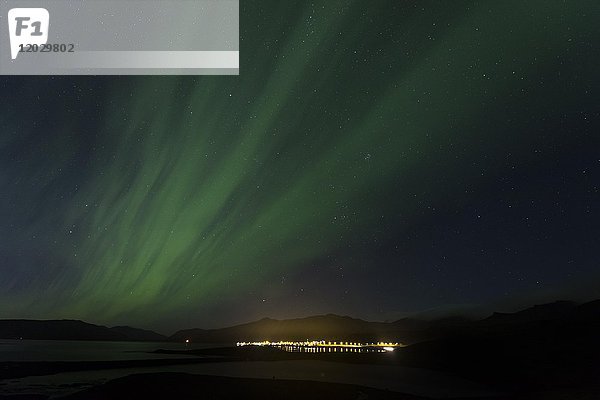 Nordlicht  Grundarfjördur  Snæfellsnes  Island  Europa