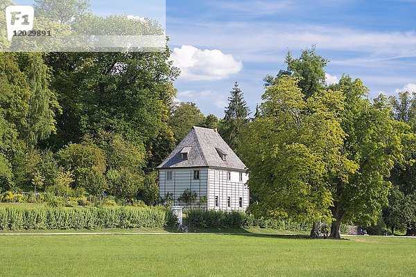 Goethe-Gartenhaus im Park an der Ilm  Unesco-Welterbe  Weimar  Thüringen  Deutschland  Europa